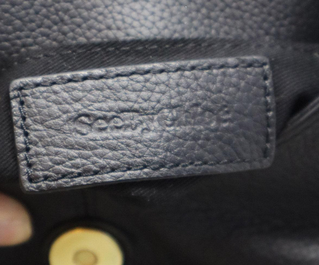 See By Chloe Black Leather & Gold Studded Backpack 6