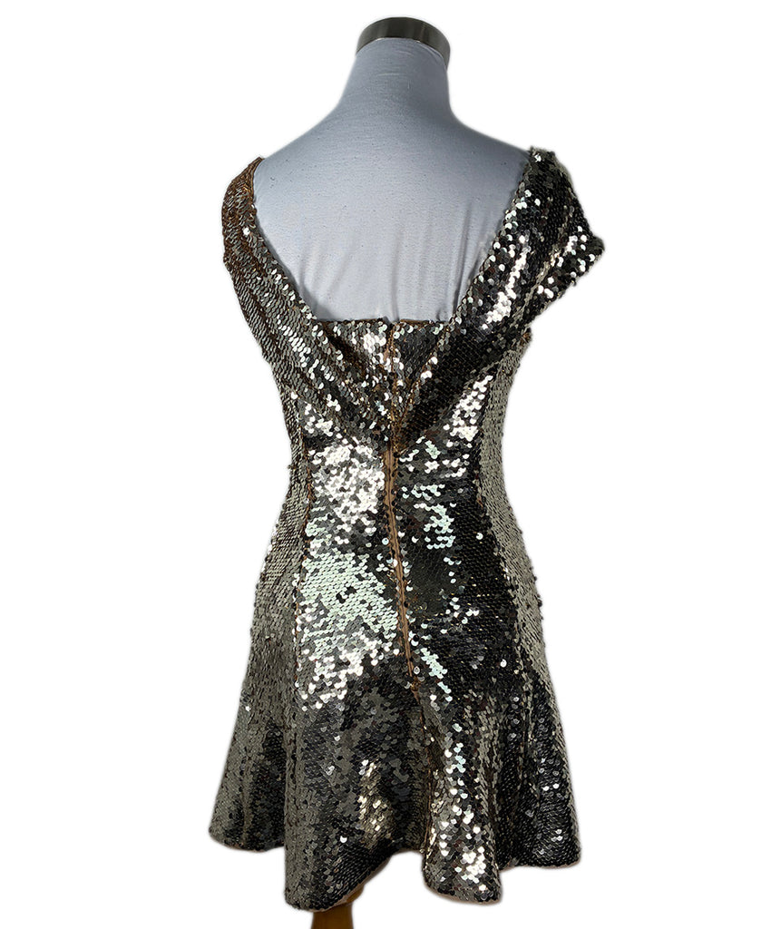 Self-portrait Metallic Gold Sequins Dress sz 2 l Michael's Luxury  Consignment – Michael's Consignment NYC