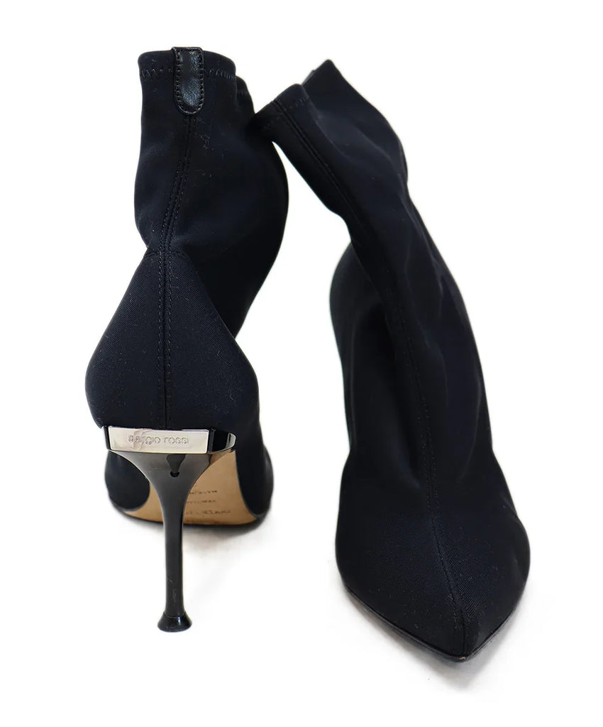 Sergio Rossi Black Spandex Booties sz 7 l Michael's Luxury