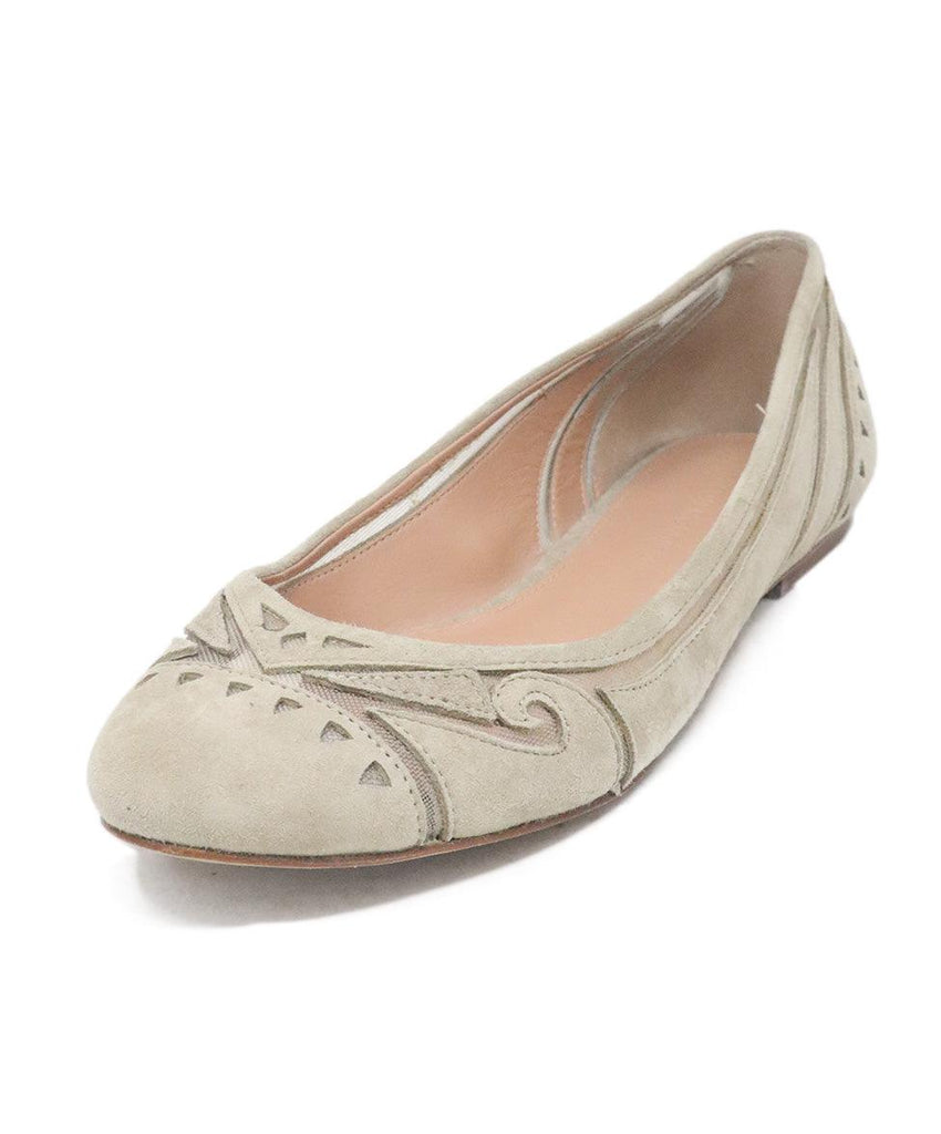 Sigerson Morrison Beige Suede Flats 