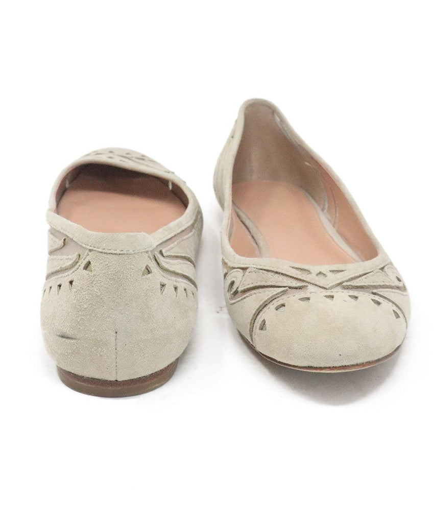 Sigerson Morrison Beige Suede Flats 2