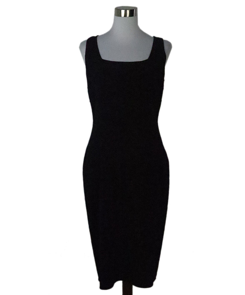 Michael Kors Black Wool Sleeveless Dress 