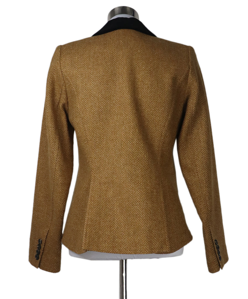 Smythe Tobacco Wool & Velvet Blazer 2