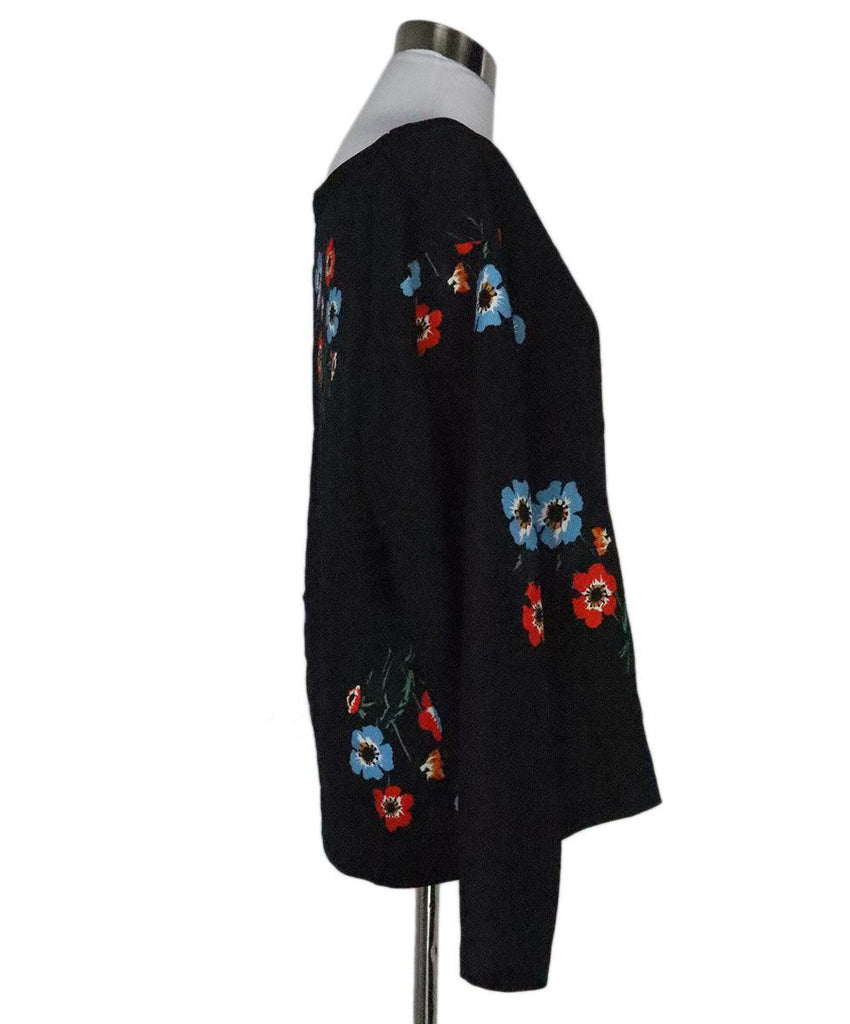 Sonia Rykiel Black Floral Print Blouse 1