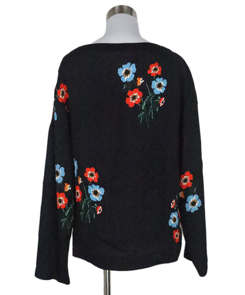 Sonia Rykiel Black Floral Print Blouse 2