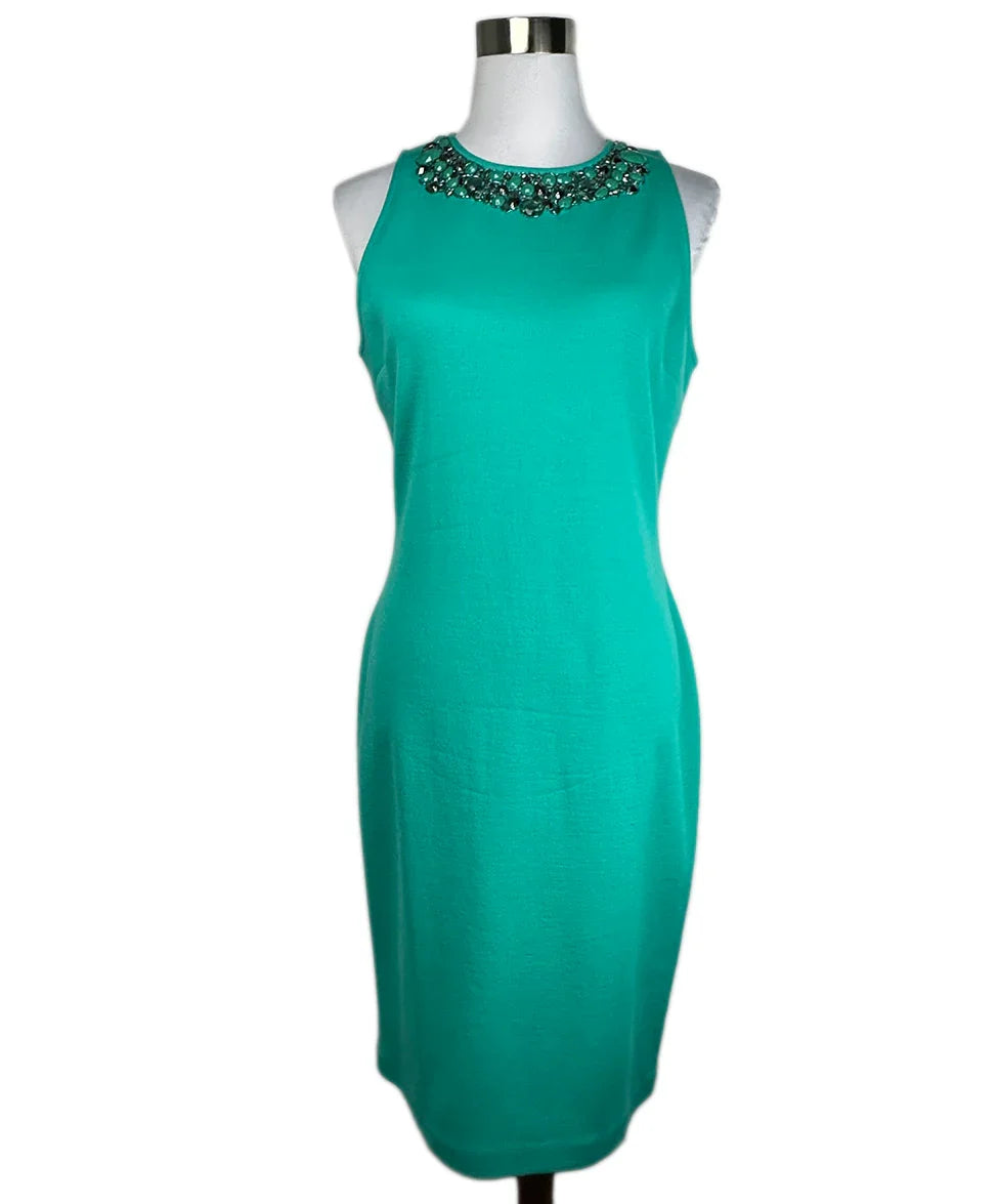 St. John Turquoise Knit Rhinestone Embellished Sleeveless Dress sz 6 l  Michael's Luxury Consignment – Michael's Consignment NYC