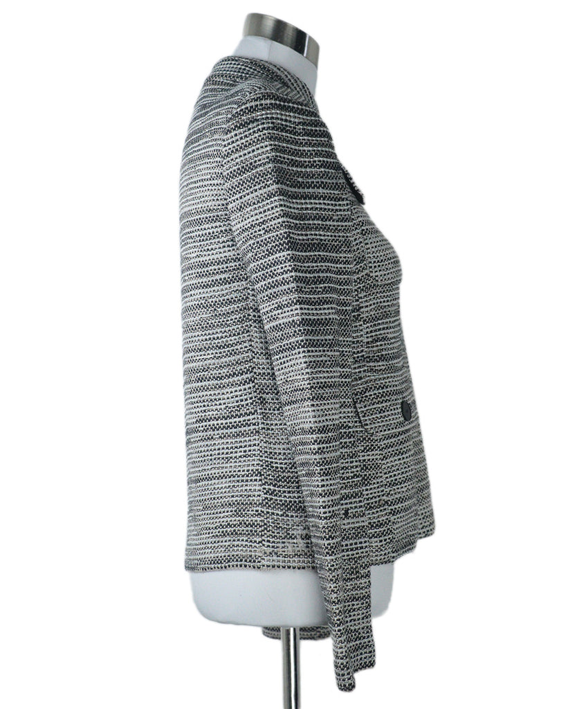 St. John Black & Grey Wool Blazer 1