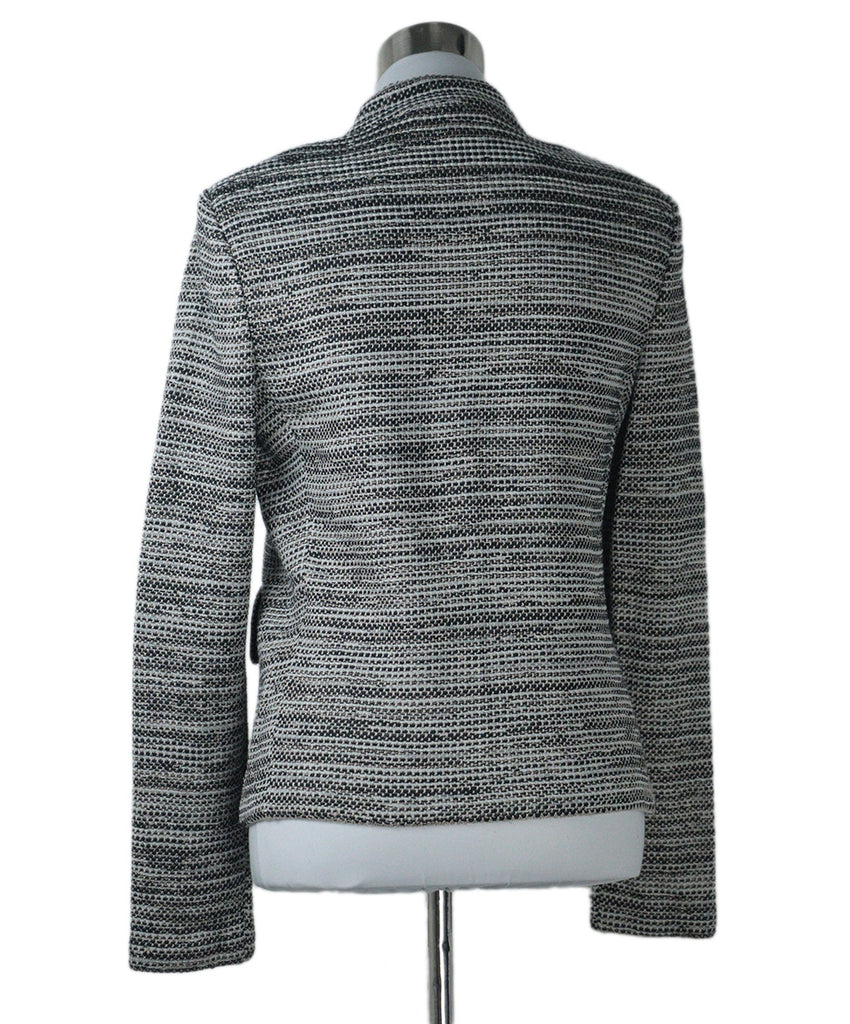 St. John Black & Grey Wool Blazer 2