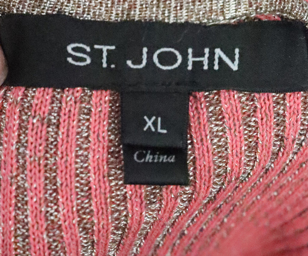 St. John Pink Textured Sweater 3