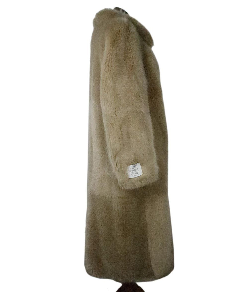 Stella McCartney Beige Faux Fur Long Coat 1