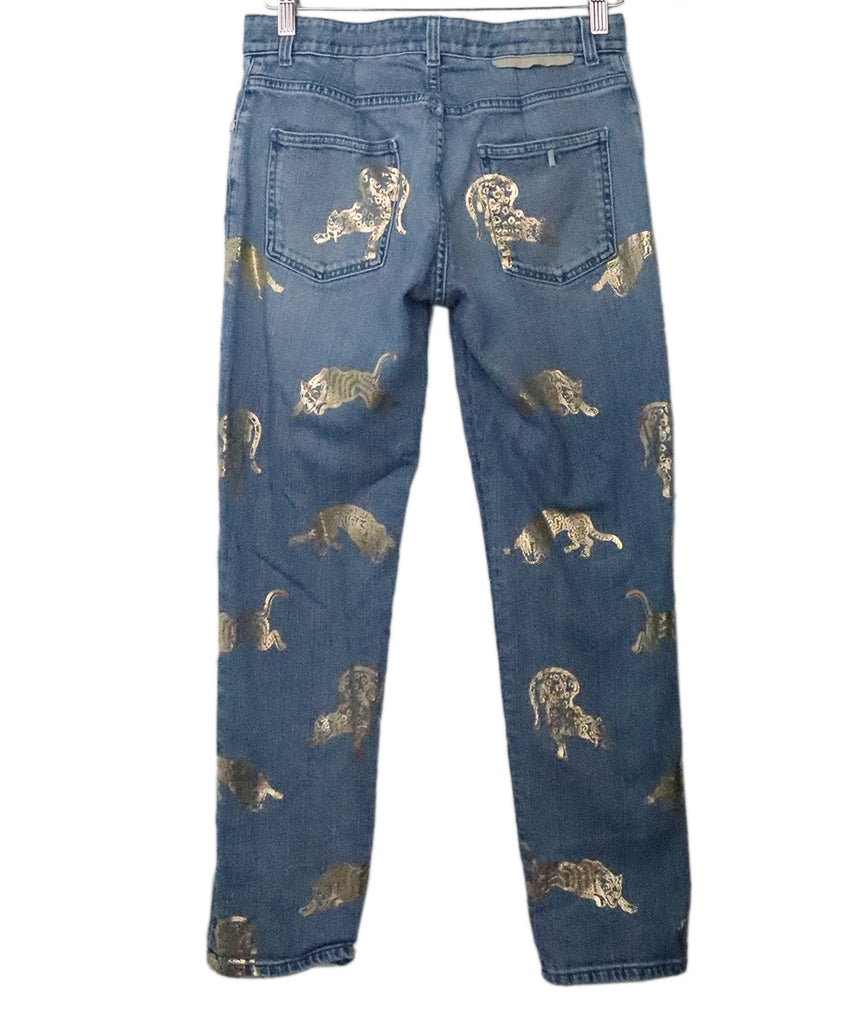 Stella McCartney Gold Print Jeans 1