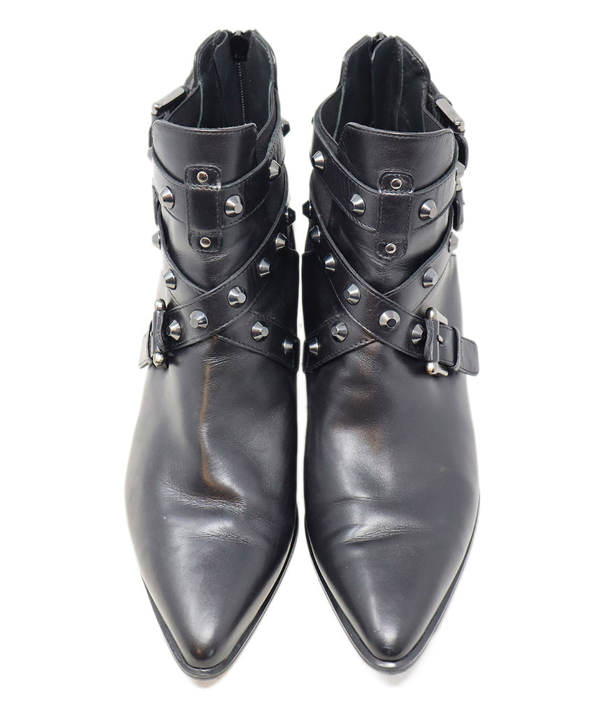 Stuart Weitzman Black Leather Studded Boots 3