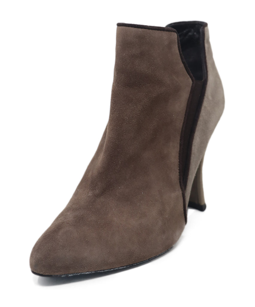 Stuart Weitzman Taupe Suede Heeled Booties 