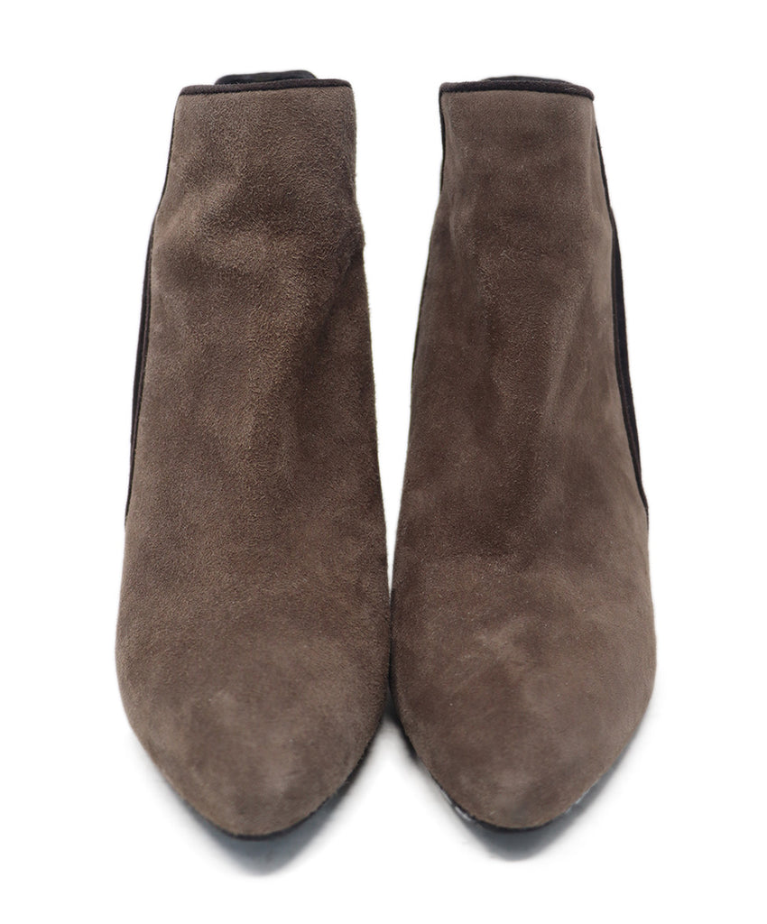 Stuart Weitzman Taupe Suede Heeled Booties 3