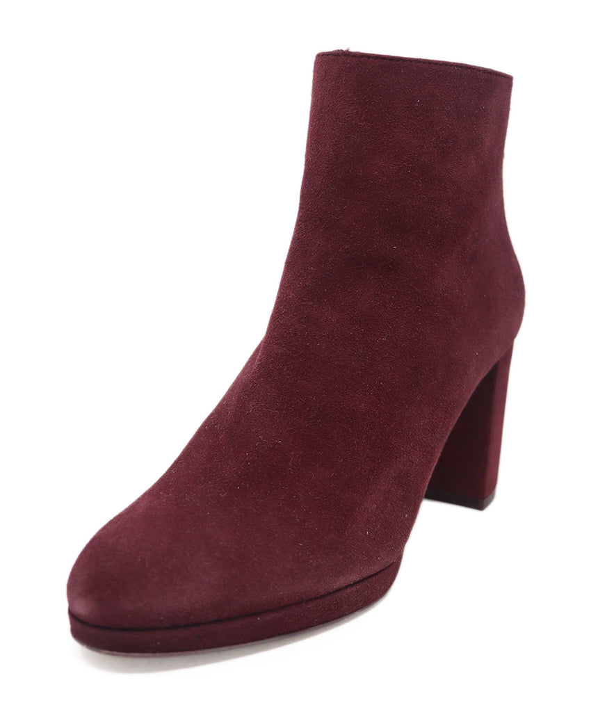 Stuart Weitzman Burgundy Suede Booties 