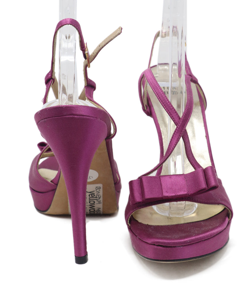 Stuart Weitzman Purple Satin Sandals 2