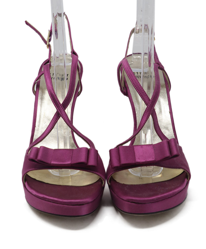 Stuart Weitzman Purple Satin Sandals 3