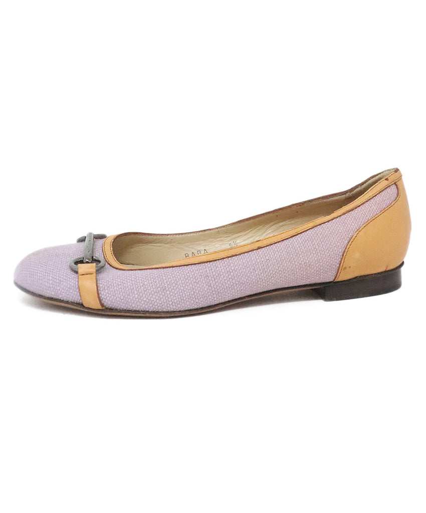 Stubbs & Wootton Purple Canvas Flats 1