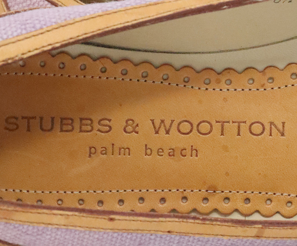 Stubbs & Wootton Purple Canvas Flats 5