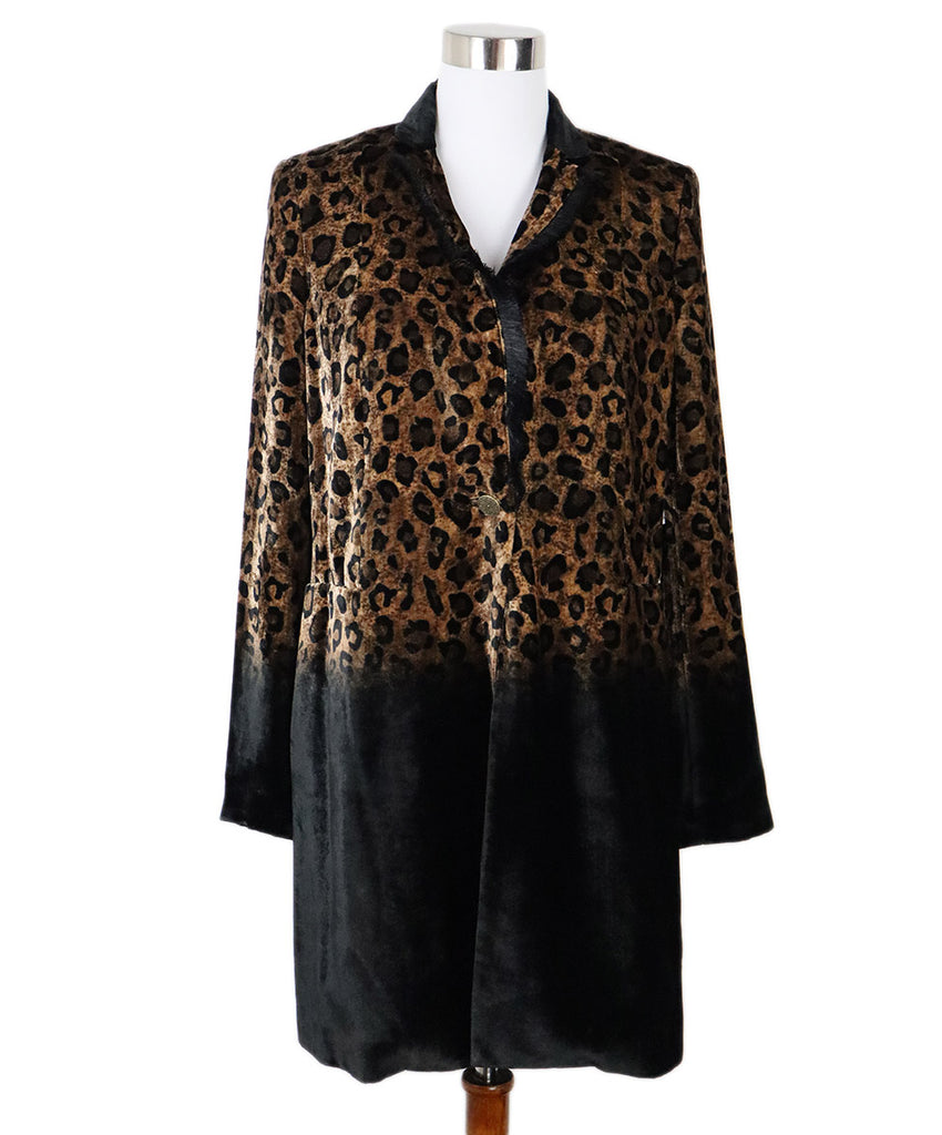 Tahari Animal Print Velour Jacket 