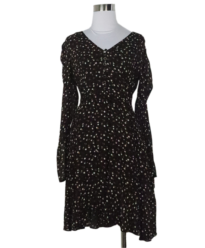 The Kooples Brown & Black Polka Dot Dress 