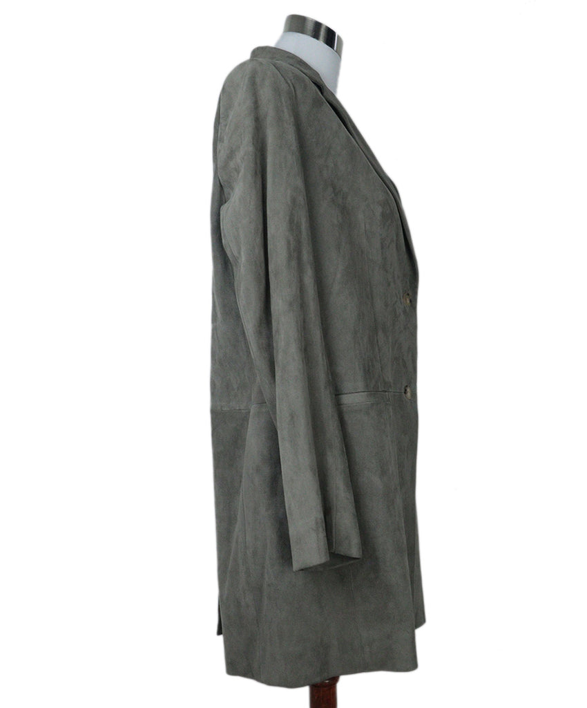 The Row Grey Suede Batilda Jacket 1