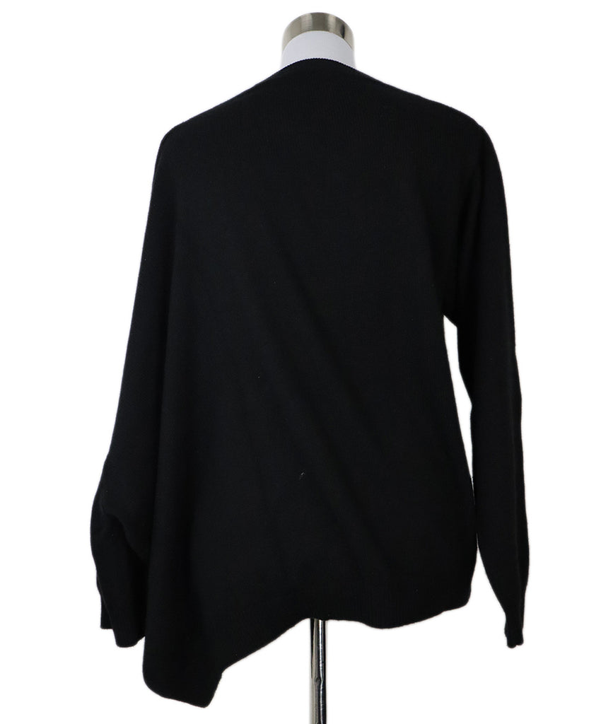 The Row Asymmetric Black Cashmere Sweater 2