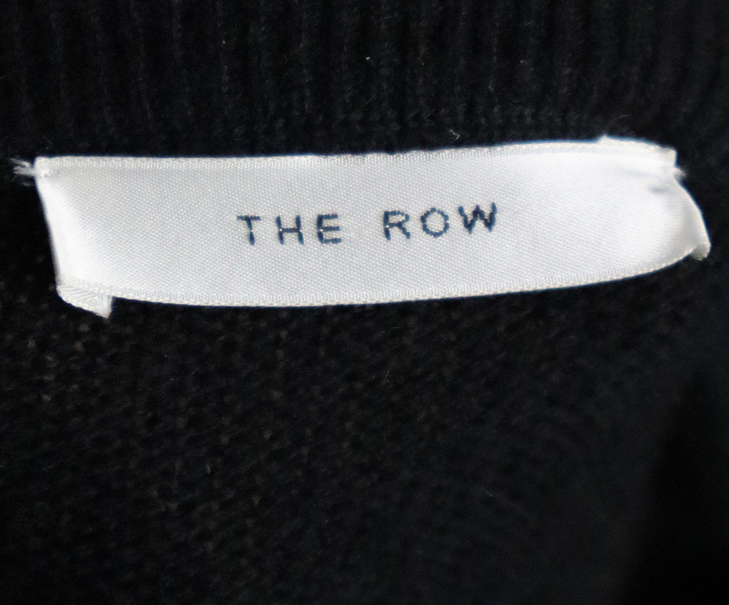 The Row Asymmetric Black Cashmere Sweater 3