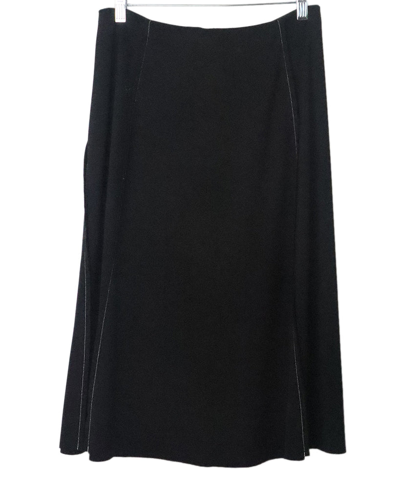 The Row Black Nylon Skirt 