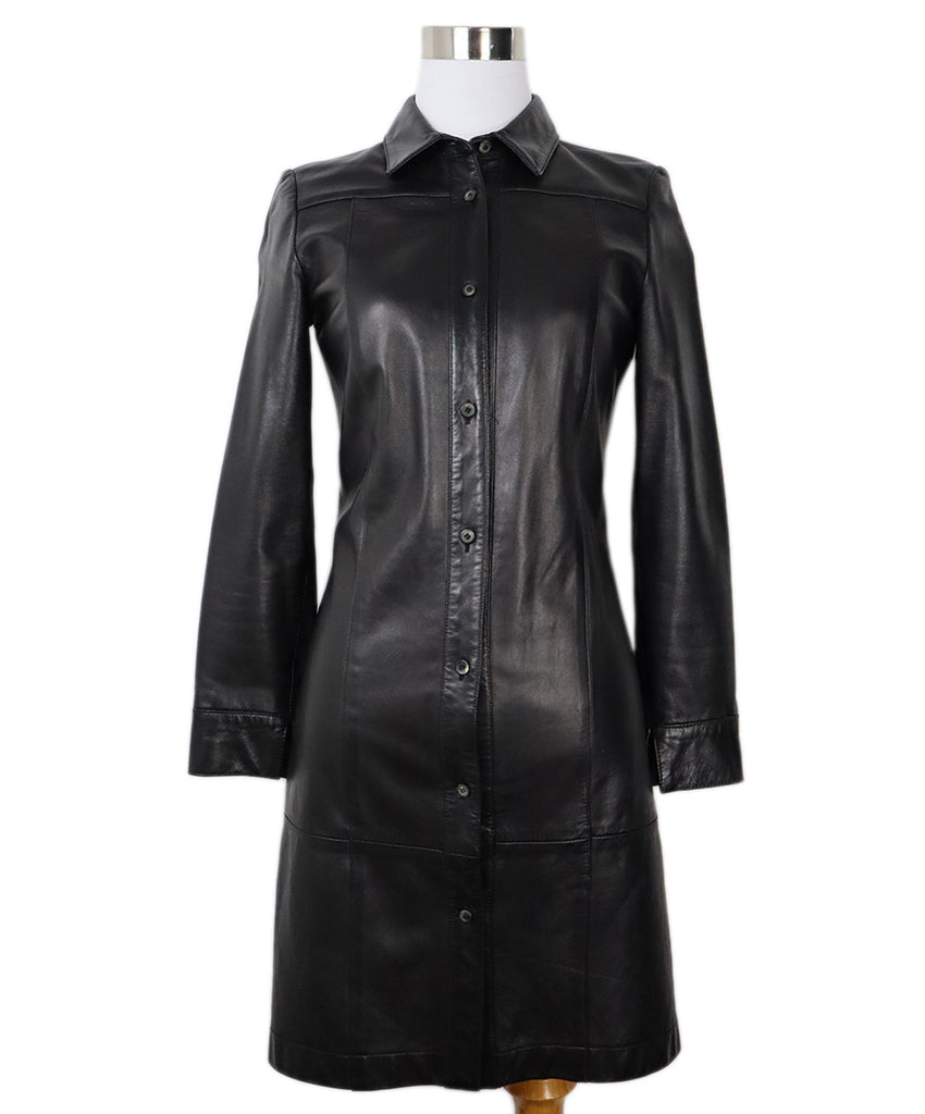 The Row Black Leather Dress 