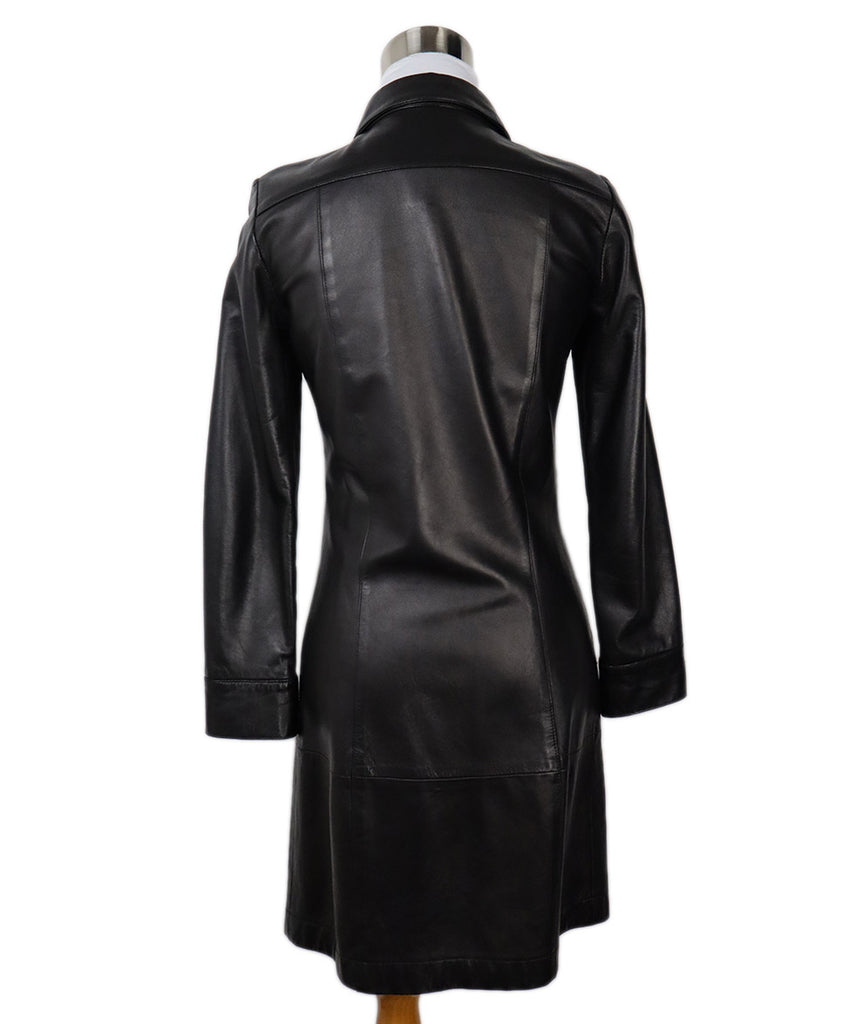 The Row Black Leather Dress 2