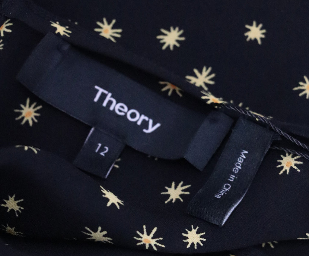 Theory Black & Yellow Silk Dress 3