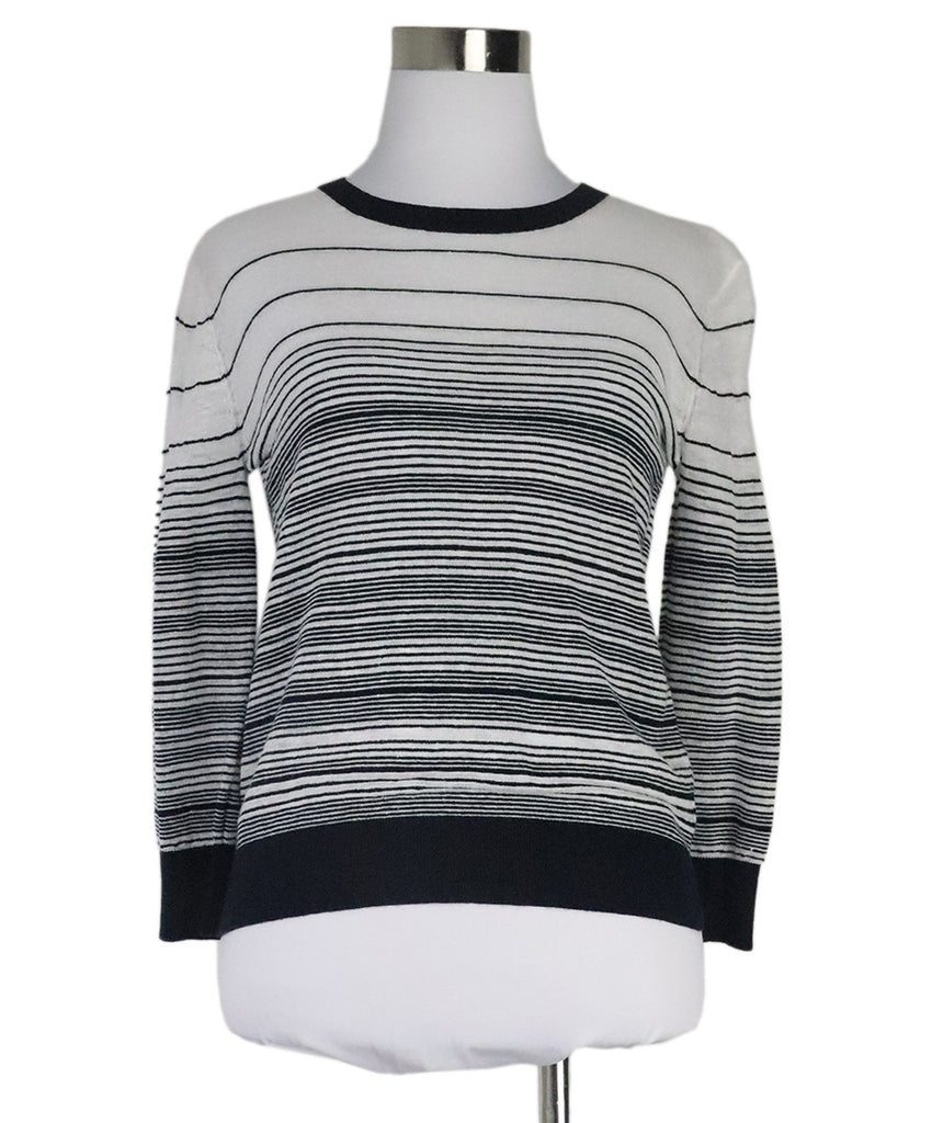 Theory Navy & White Striped Sweater 
