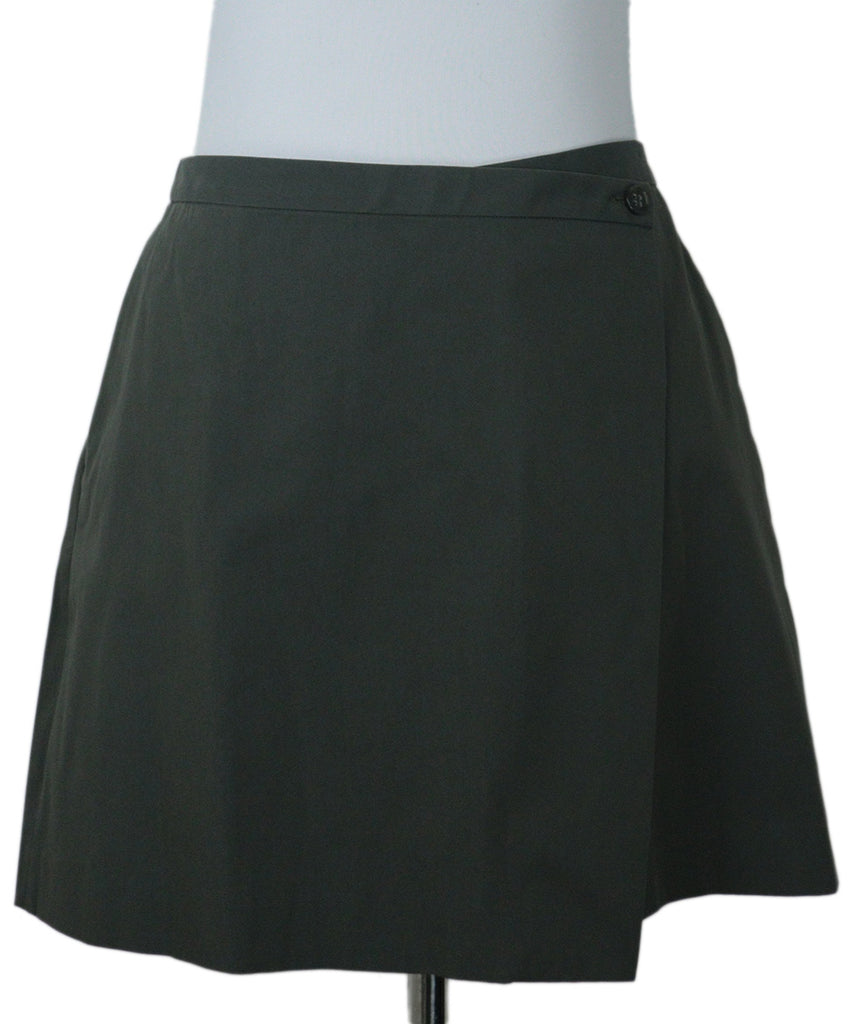 Theory Olive Green Mini Skirt 