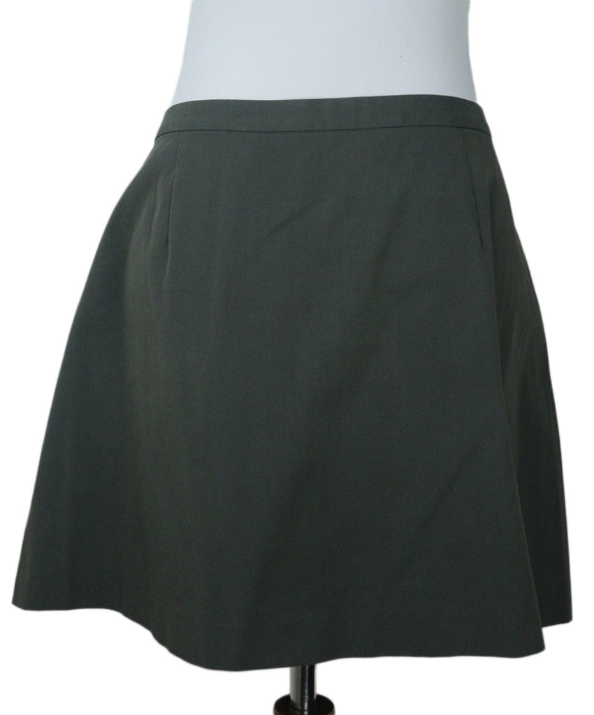 Theory Olive Green Mini Skirt 2