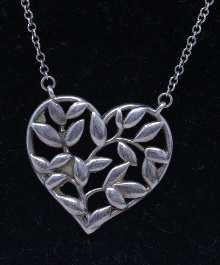 Tiffany & Co. Olive Leaf Heart Necklace 1