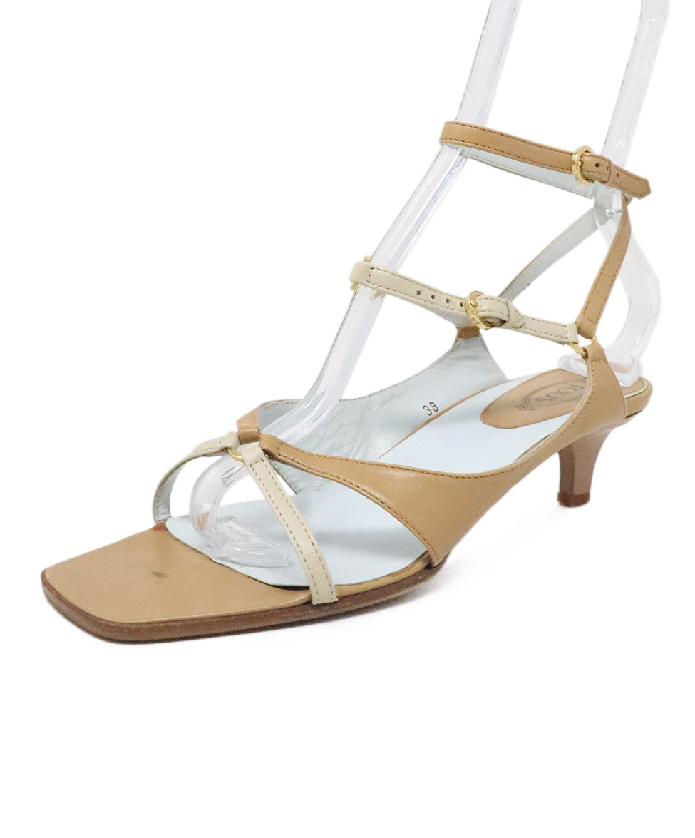 Tod's Leather Two-Strap Sandals