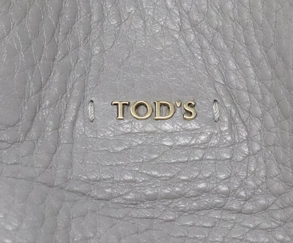 Tod's Grey Leather Shoulder Bag 11