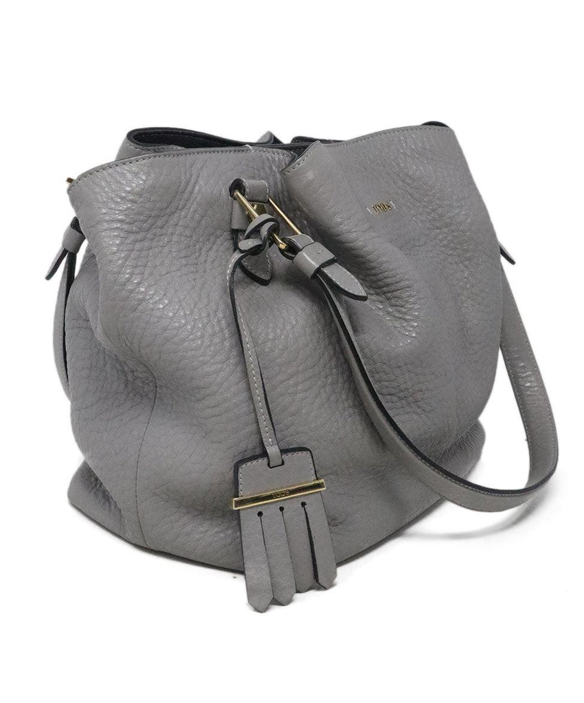 Tod's Grey Leather Shoulder Bag 1