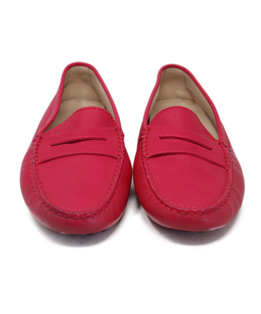 Tod's Fuchsia Leather Loafers 3