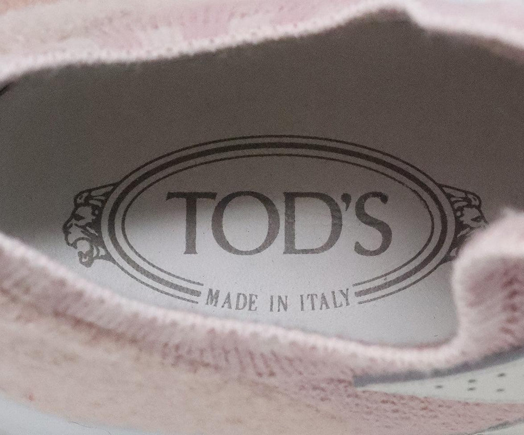 Tod's Pink & Cream Knit Sneakers 5