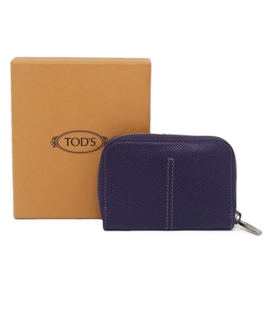 Tod's Purple Leather Card Case 5