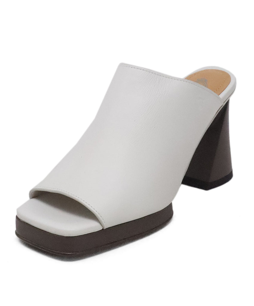 Tod's White Leather Heels 