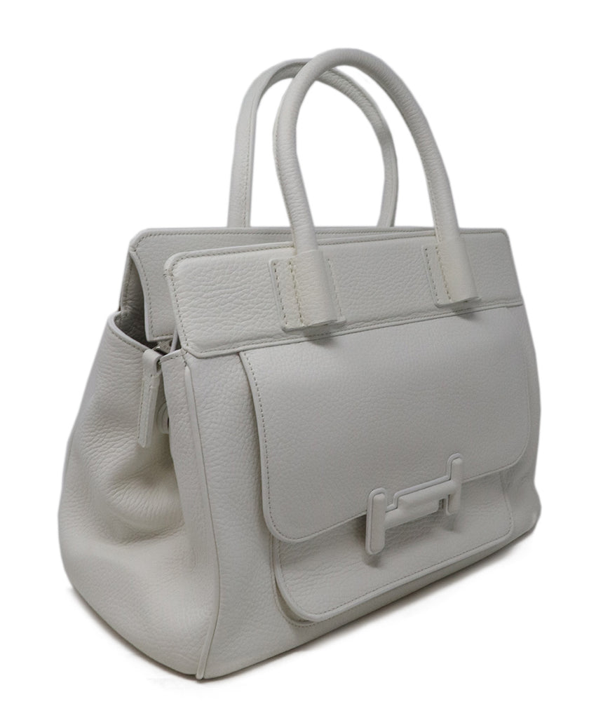 Tod's White Leather No Strap Handbag 1