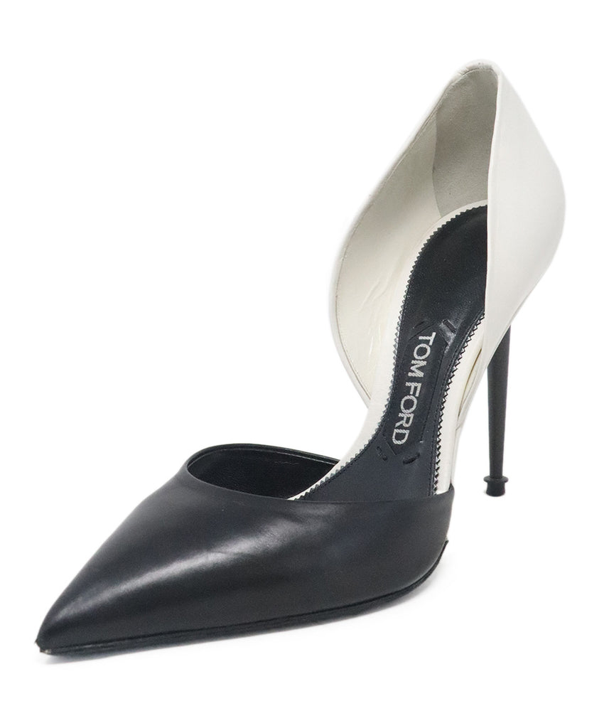 Tom Ford Black & White Leather Heels 