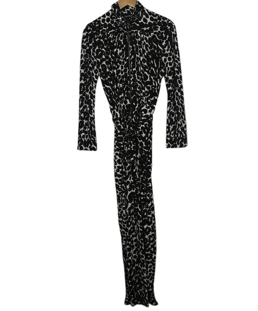 Tom Ford B&W Print Jumpsuit 