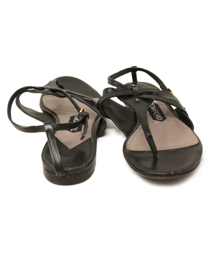 Tom Ford Black Leather Sandals 2