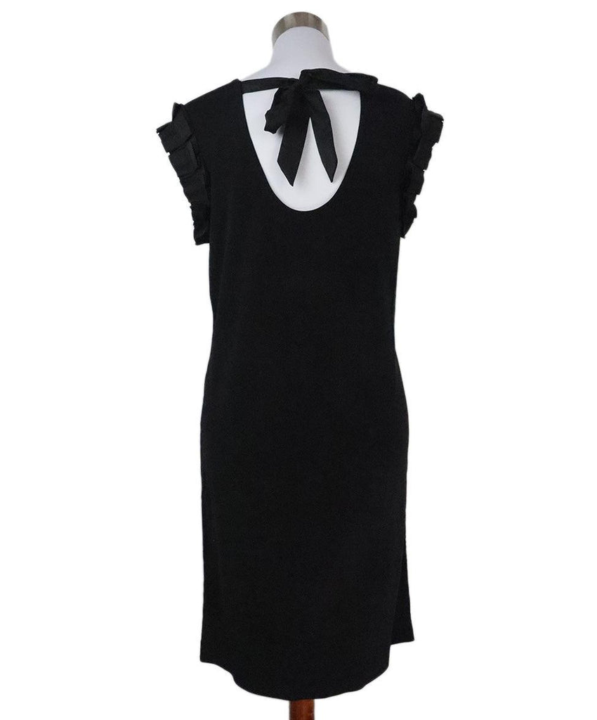 Tory Burch Black Ruffle Trim Dress sz 8 - Michael's Consignment NYC