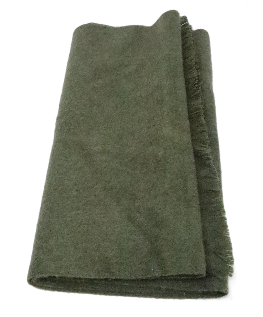 Tse Olive Green Cashmere Scarf 1