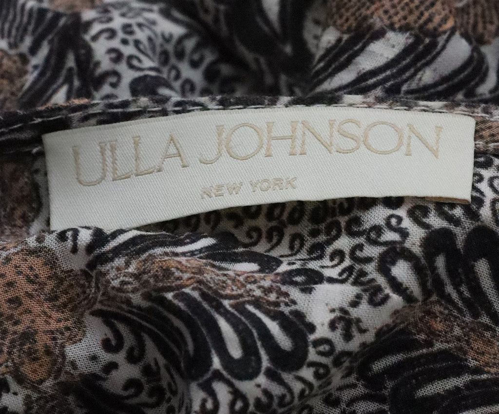 Ulla Johnson Brown & Cream Print Blouse 3
